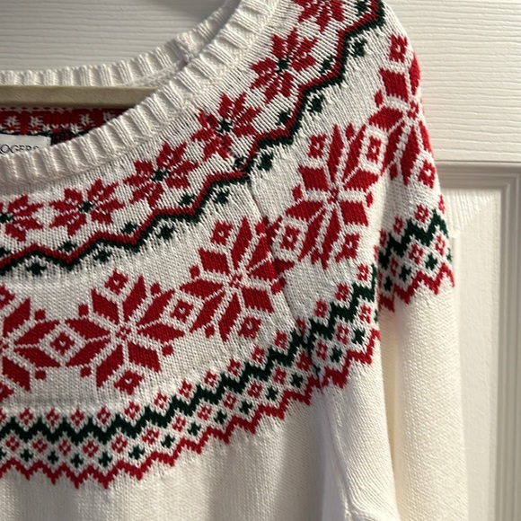 Women’s Kim Roger’s Ivory Fair isle Christmas Sweater in XL - Picture 6 of 10